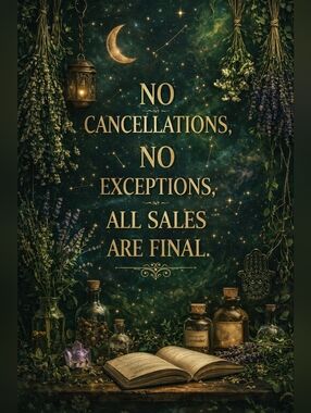 No Cancellations-No Exceptions- All Sales Are Final